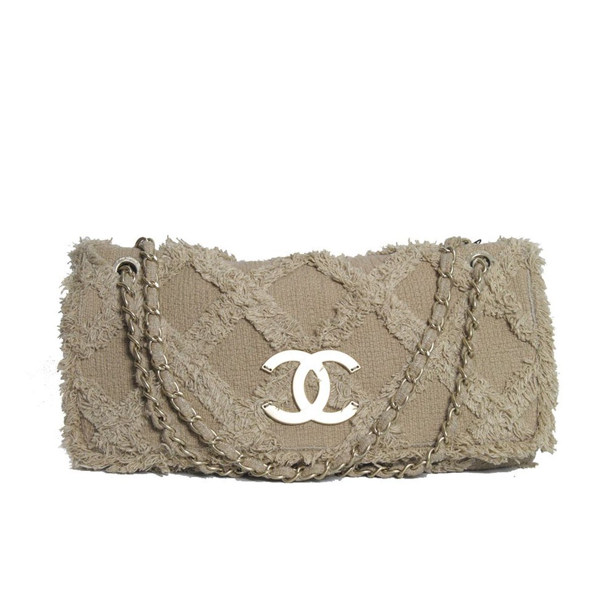 chanel tweed handbolsa