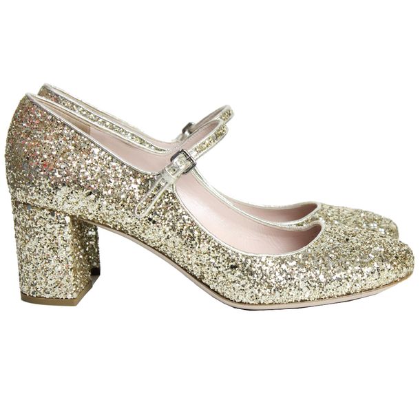 sapato glitter dourado