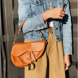 orange dior saddle bolsa