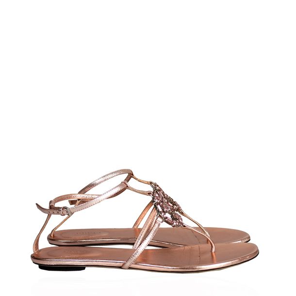 sandalia rasteira gucci