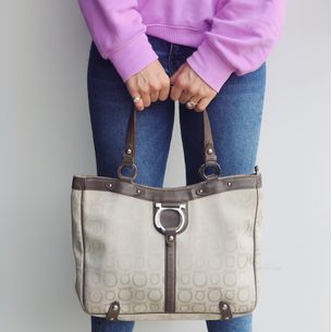 ferragamo canvas bolsa