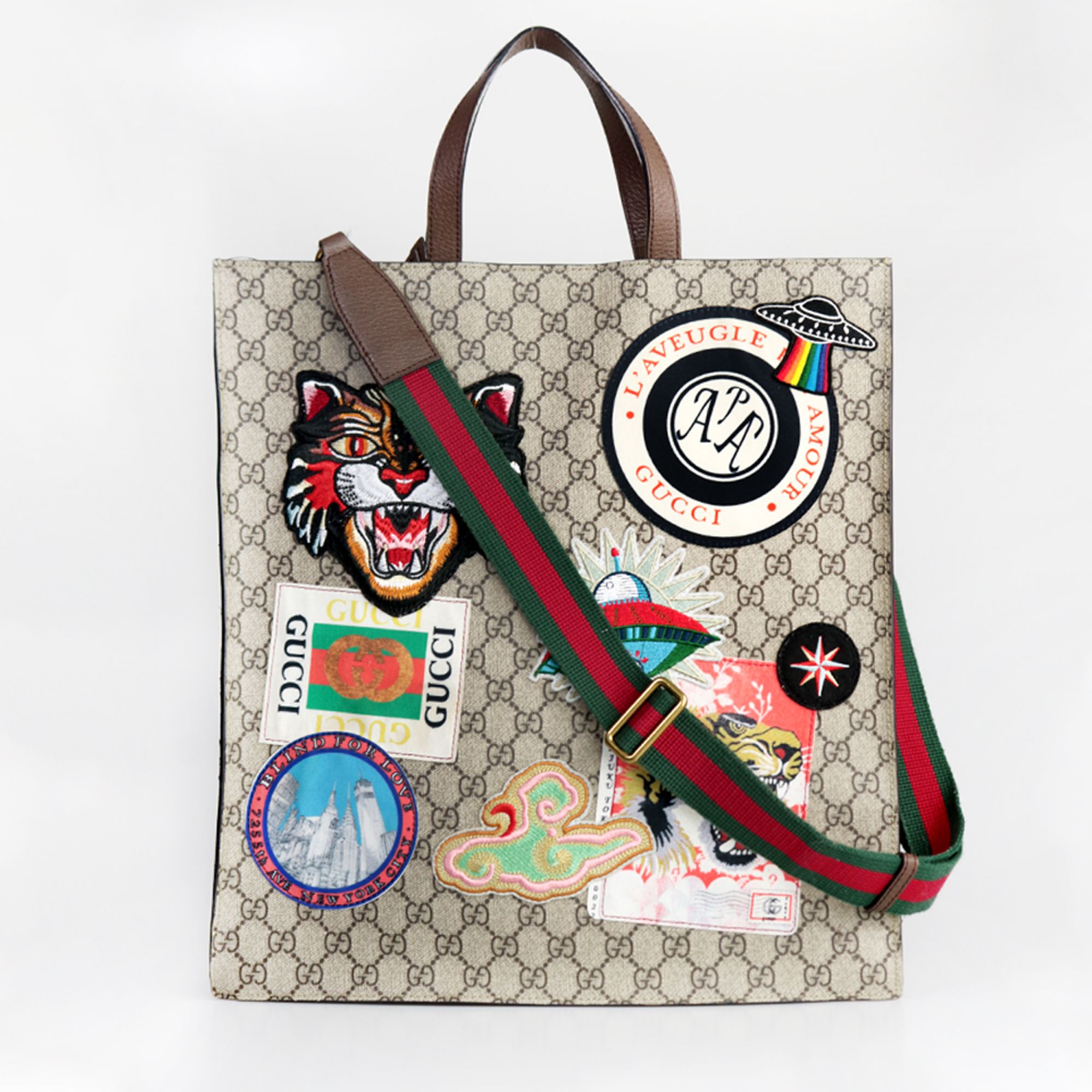 gucci gg supreme tote bolsa