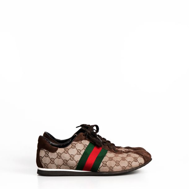 tenis gucci marrom