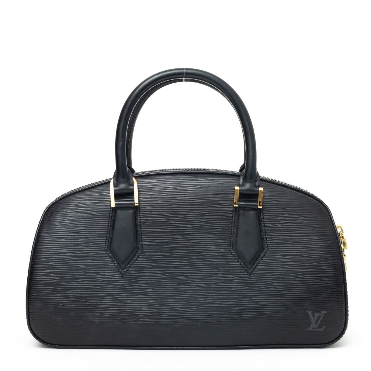 louis vuitton black leather bolsa