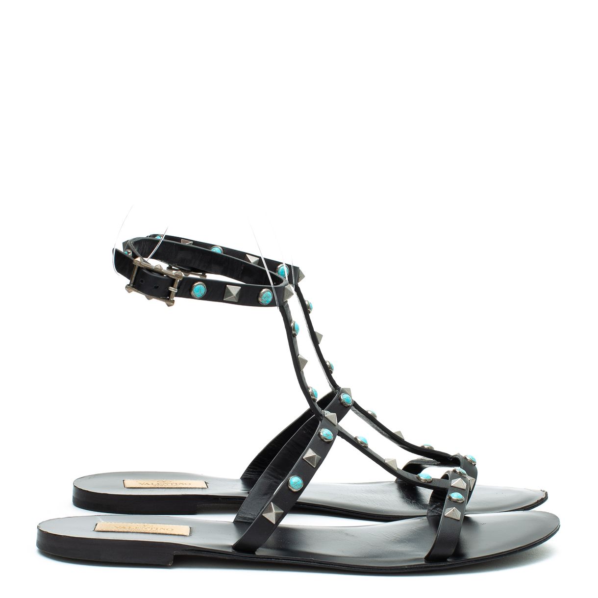 Rasteira Valentino Rockstud Metálica Original - RPM35 | Etiqueta Única