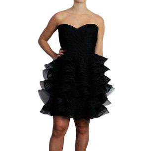 Martha-Medeiros-Dress-with-ruffles-Black-Fall