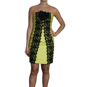 Martha-Medeiros-Dress-Green-silk-with-Black-Lace