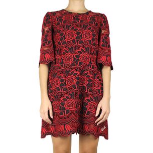 Dolce---Gabbana-Dress-Red-Lace-and-Black