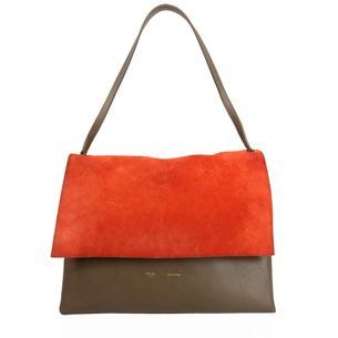 Celine-Handbag-Soft-Gray-and-Orange