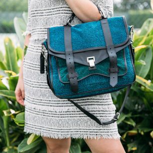 Proenza-Schouler-Handbag-Fabric-Blue-and-Green