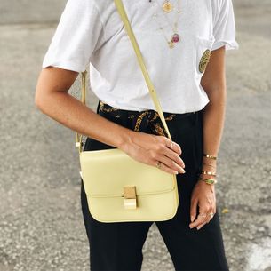Celine-Handbag-Leather-Yellow-Box