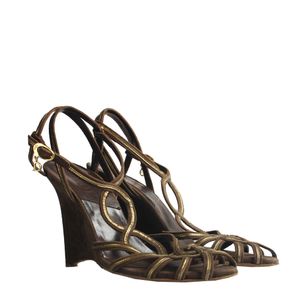 Sandal-Christian-Dior-Brown-and-Gold