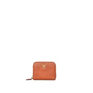 Prada-Orange-Saffiano-Wallet
