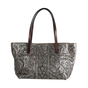 Fendi-Gray-Leather-Tote-Bag