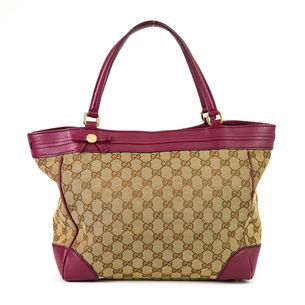 Gucci-Pink-Leather-Trimmed-Jacquard-Bag