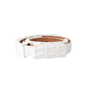 Cavalli-White-Snake-Enamel-Leather-Belt