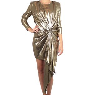 Saint-Laurent-Gold-Dress