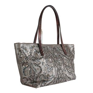 Fendi-Gray-Leather-Tote-Bag