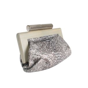 Devi-Kroell-Gray-Python-and-Wood-Clutch
