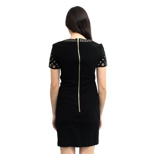 Emilio-Pucci-Black-Eyelet-Accented-Dress