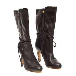 Alexandre-Birman-Brown-Leather-Boots