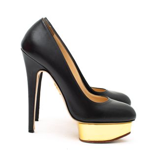 Charlotte-Olympia-Black-Leather-Pumps