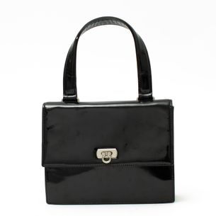 Loop-Vintage-Black-Patent-Leather-Bag