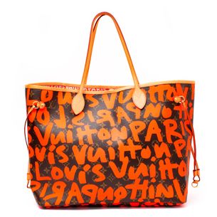Louis-Vuitton-Neverfull-Graffiti-Orange-Bag
