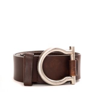 Salvatore-Ferragamo-Brown-Leather-Belt