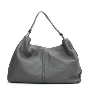 Bottega-Veneta-Gray-Leather-Bag