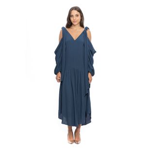 Cris-Barros-Warla-Blue-Midi-Length-Dress