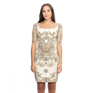 Versace-Beige-Printed-Dress