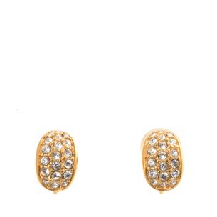 Swarovski-Gold-Tone-Studded-Half-Hoop-Earrings