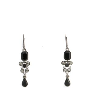 Givenchy-Lead-Colored-Black-Stone-Earrings