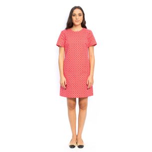 Michael-Kors-Red-Printed-Dress
