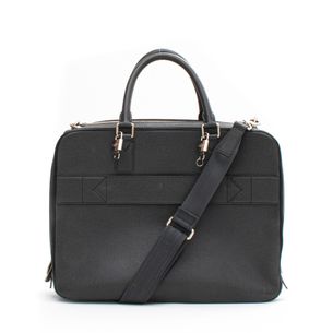 Louis-Vuitton-Black-Taiga-Leather-Briefcase