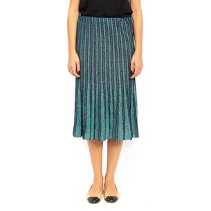TIG-Blue-Lurex-Midi-Length-Skirt