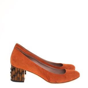 Gucci-Bamboo-Orange-Suede-Shoes