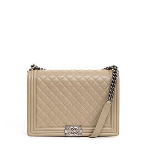 cream chanel boy bolsa