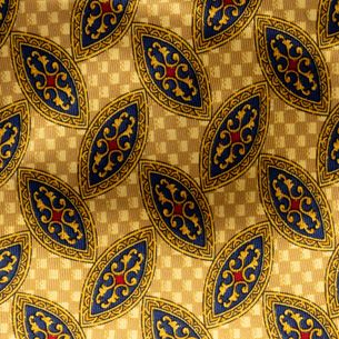 Gravata-Christian-Dior-Fundo-Quadriculado-Amarelo-e-Estampada-Vintage