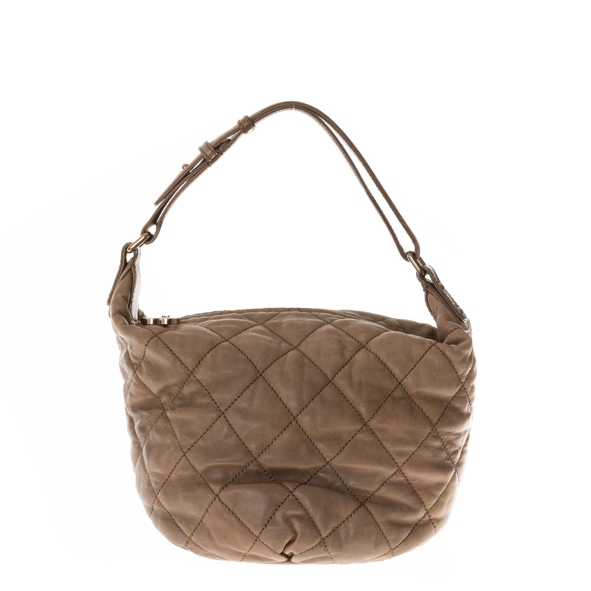 chanel chanel couro matelasse bege beige