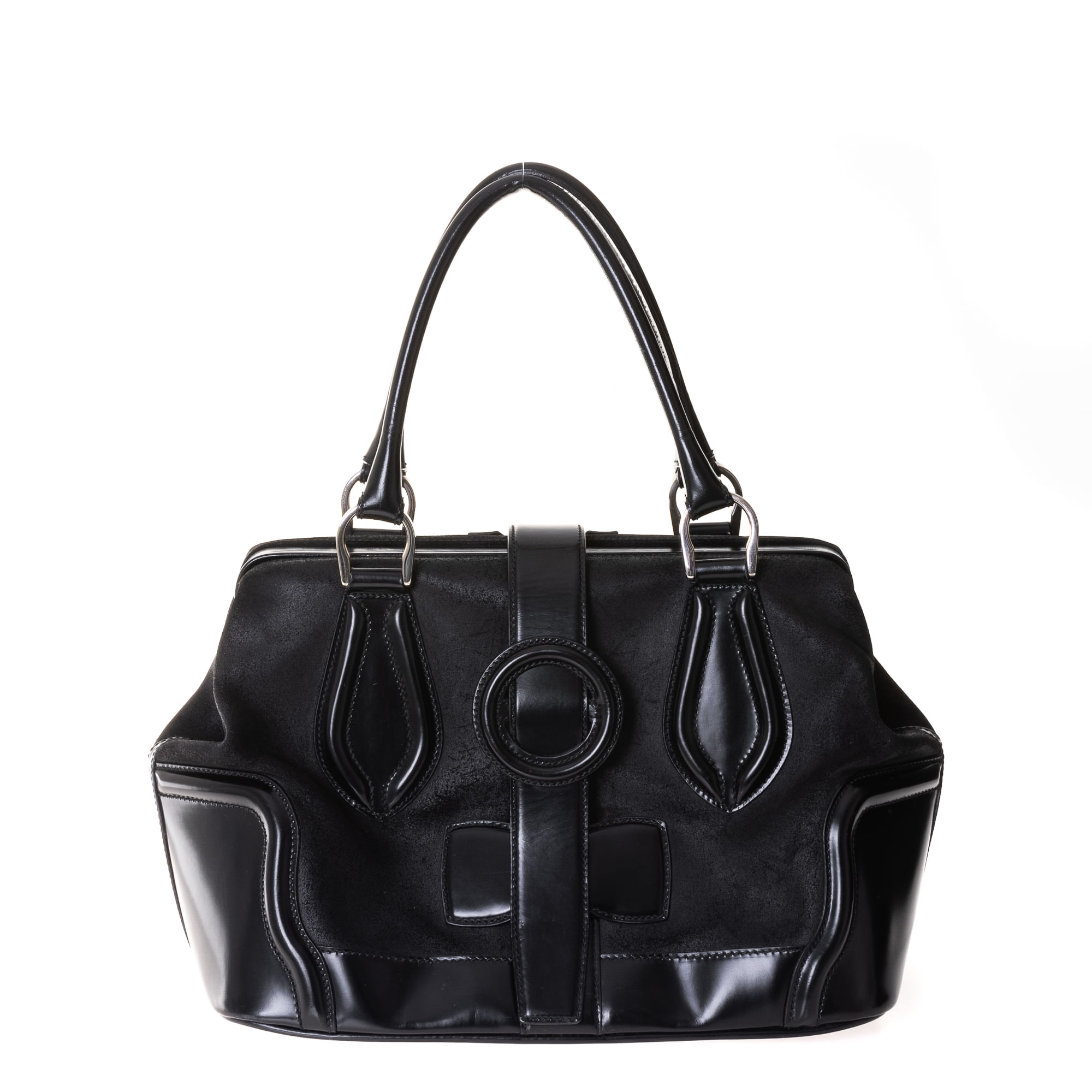 balenciaga balenciaga couro e camurca preta black