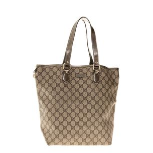gucci brown diamante canvas shoulder bolsa