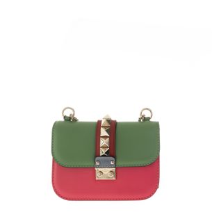 valentino rockstud bolsa green