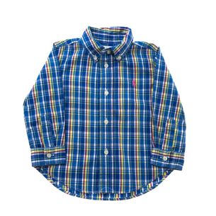 Camisa-Infantil-Ralph-Lauren-Xadrez-Azul-e-Amarelo