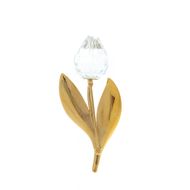 Broche-Swarovski-Tulipa-Dourado-com-Cristal