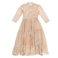 Vestido-Stine-Goya-Longo-Tecido-Texturizado-Rosa-Claro