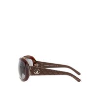 Oculos-Chanel-Bordo-e-Haste-Couro-Marrom