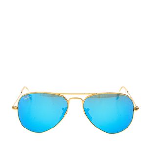 Oculos-Ray-Ban-Aviator-Large-Metal-Dourado-e-Espelhado-Azul