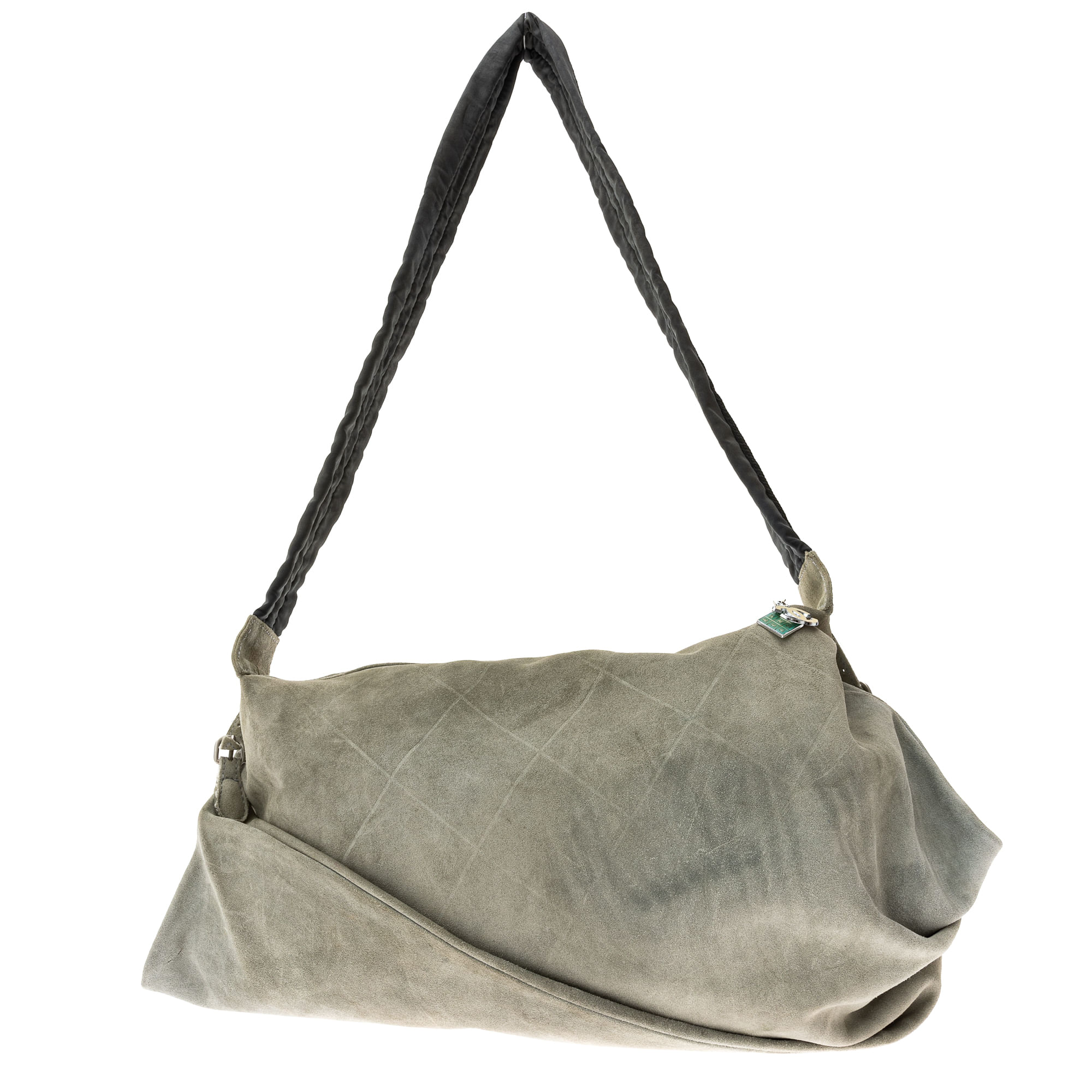 chanel chanel camurca cinza gray